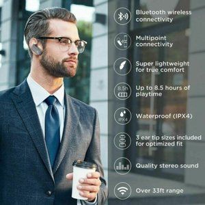 NEW Motorola HK375-S In-Ear Wireless Mono Bluetooth Headset -(Gray)